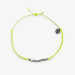 Pura Vida Bracelets Faceted Metal Bead Anklet