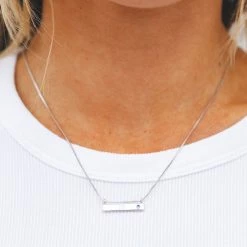 Pura Vida Bracelets Trending On TikTok Engravable Bar Birthstone Necklace