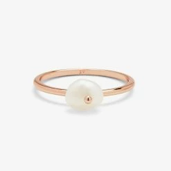 Pura Vida Bracelets Bitty Pearl Ring
