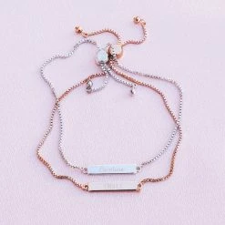 Pura Vida Bracelets Engravable Double-Sided Bar Bracelet Custom Jewelry