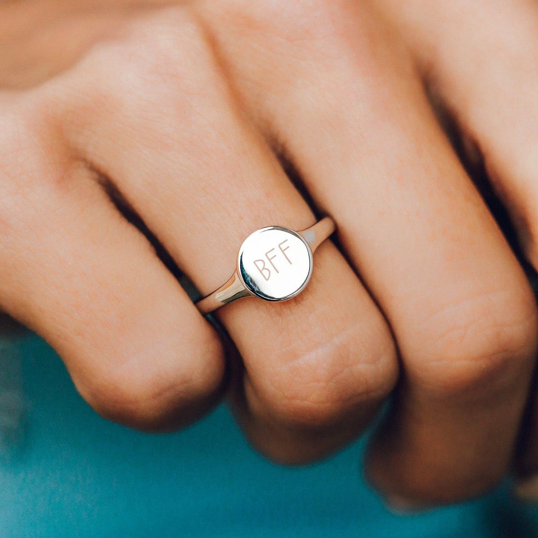 Buy 🎁 Pura Vida Bracelets Engravable Signet Ring Trending On TikTok ⭐ 13 Pura Vida Bracelets Engravable Signet Ring Trending On TikTok