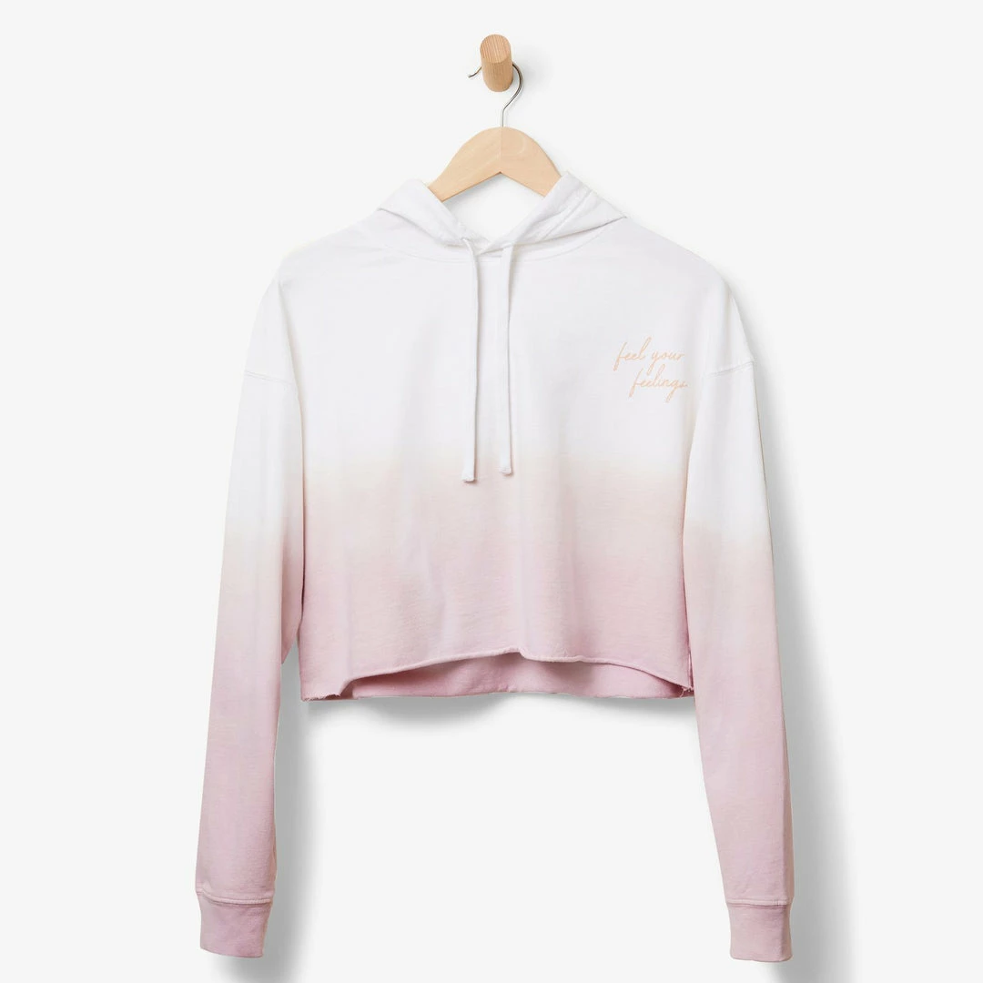 Wholesale 😍 Pura Vida Bracelets Feel Your Feelings Crop Hoodie ⌛ 3 Pura Vida Bracelets Feel Your Feelings Crop Hoodie