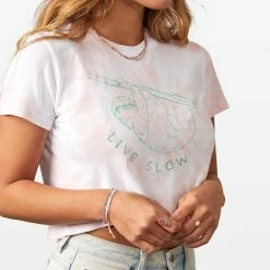 Pura Vida Bracelets Live Slow Crop Tee