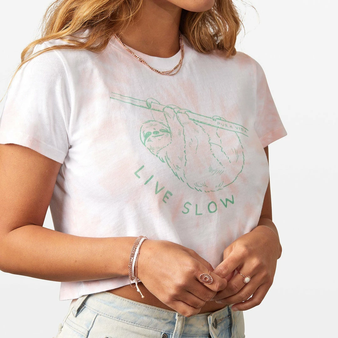 New π Pura Vida Bracelets Live Slow Crop Tee π 4 Pura Vida Bracelets Live Slow Crop Tee