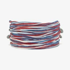 Pura Vida Bracelets Red, White, Blue Friendship Pack