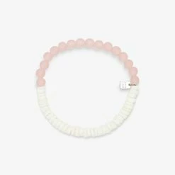 Pura Vida Bracelets Puka Shell & Frosted Bead Stretch Bracelet Best Sellers