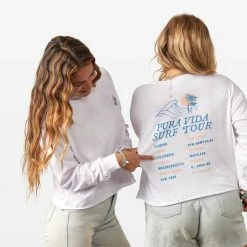 Pura Vida Bracelets Surf Tour Long Sleeve Boxy Tee Clothing