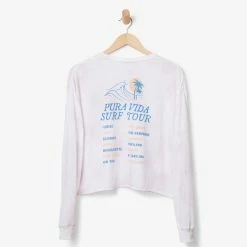 Pura Vida Bracelets Surf Tour Long Sleeve Boxy Tee Clothing
