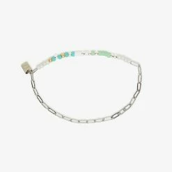 Pura Vida Bracelets Seabright Stretch Bead & Chain Bracelet